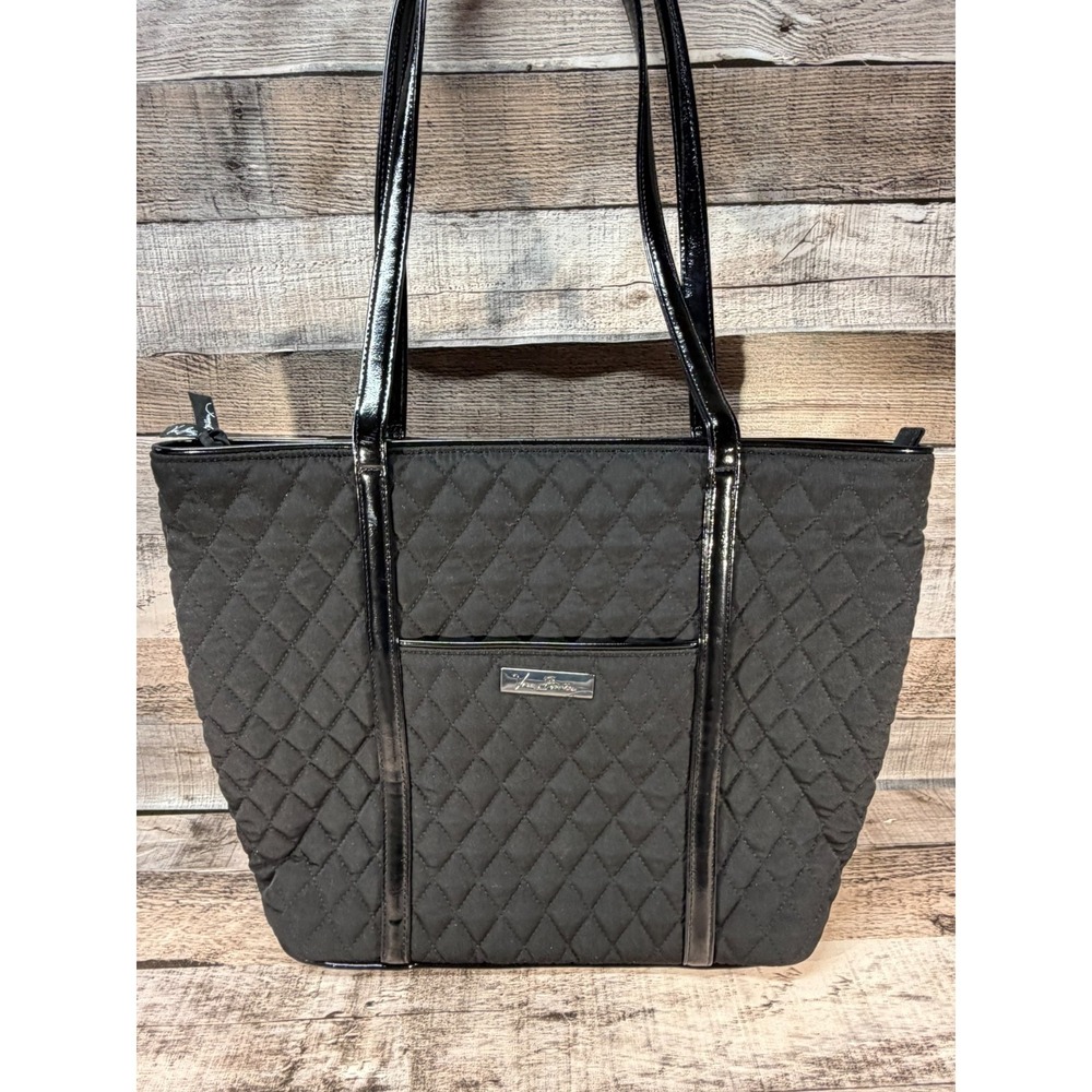 Vera Bradley Quilted Pattern Women Black Handbag